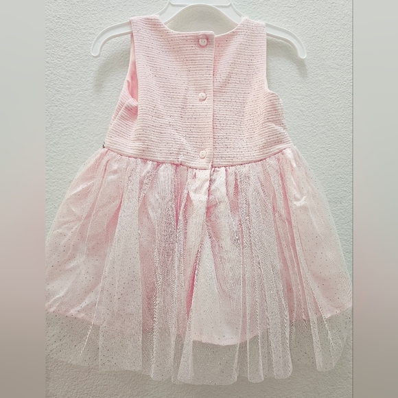 Pink Dress Withh Coat with Floral Details 18th Months. - Picture 6 of 8